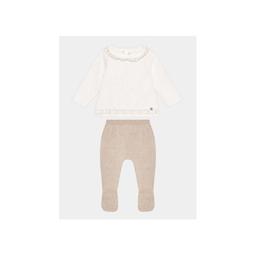 Mayoral Komplet bluzka i półśpiochy 1528 Beżowy Regular Fit ze sklepu MODIVO w kategorii Komplety niemowlęce - zdjęcie 169413965