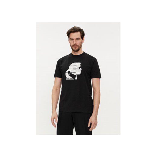 KARL LAGERFELD T-Shirt 755423 542241 Czarny Regular Fit ze sklepu MODIVO w kategorii T-shirty męskie - zdjęcie 169416459