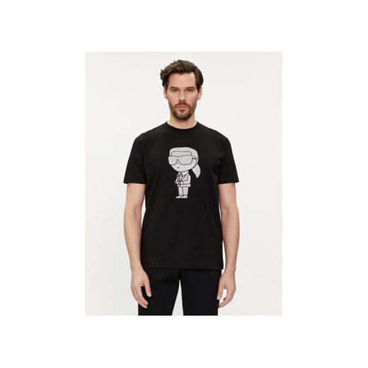 KARL LAGERFELD T-Shirt 755425 542241 Czarny Regular Fit ze sklepu MODIVO w kategorii T-shirty męskie - zdjęcie 169416469