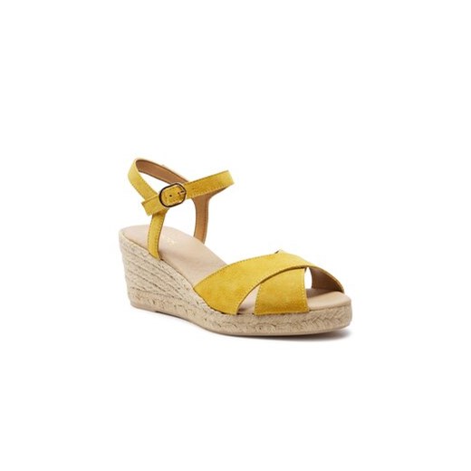 Espadryle damskie Geox z tkaniny z klamrą