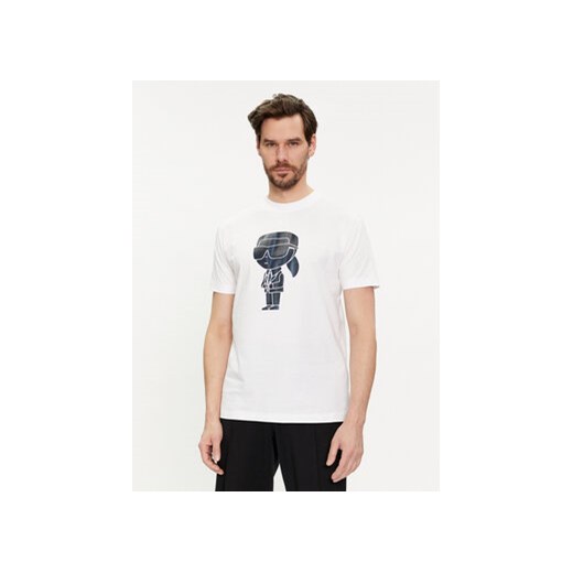 KARL LAGERFELD T-Shirt 755424 542241 Biały Regular Fit ze sklepu MODIVO w kategorii T-shirty męskie - zdjęcie 169416577