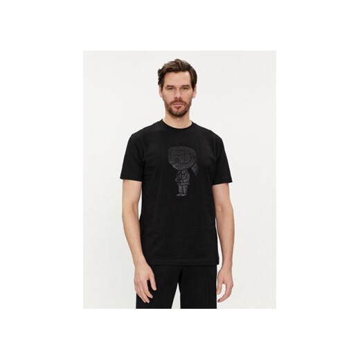 KARL LAGERFELD T-Shirt 755425 542241 Czarny Regular Fit ze sklepu MODIVO w kategorii T-shirty męskie - zdjęcie 169416615