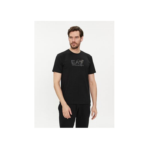 EA7 Emporio Armani T-Shirt 3DPT36 PJULZ 1200 Czarny Regular Fit ze sklepu MODIVO w kategorii T-shirty męskie - zdjęcie 169416625