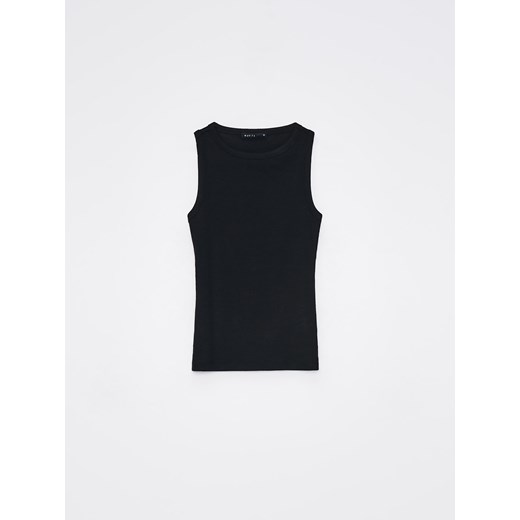 Mohito - Czarny top - czarny ze sklepu Mohito w kategorii Bluzki damskie - zdjęcie 169418375