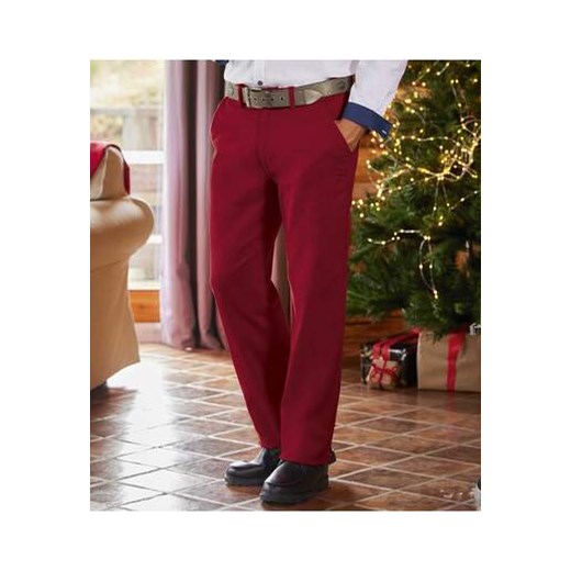 Bordowe spodnie chinosy ze sklepu Atlas For Men w kategorii Spodnie męskie - zdjęcie 169418829