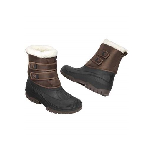 Buty zimowe męskie brązowe Atlas For Men z tworzywa sztucznego casual