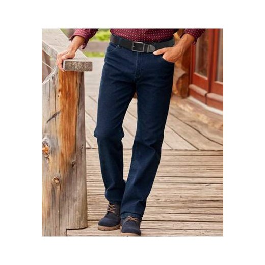 Niebieskie jeansy Regular ze stretchem Atlas For Men L promocja Atlas For Men