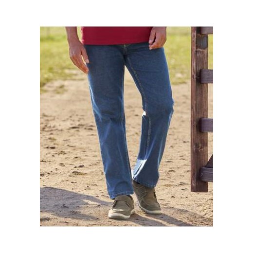Wygodne, niebieskie jeansy regular ze stretchem ze sklepu Atlas For Men w kategorii Jeansy męskie - zdjęcie 169419016