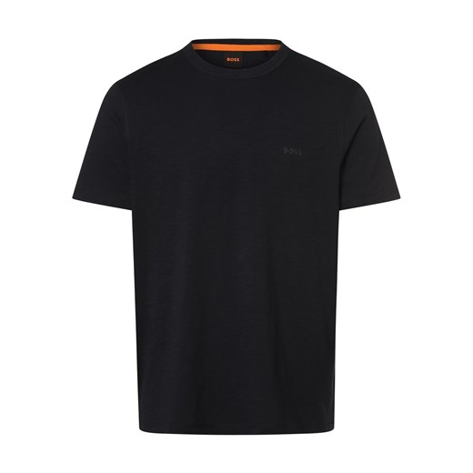 BOSS Orange T-shirt męski Mężczyźni Bawełna granatowy jednolity ze sklepu vangraaf w kategorii T-shirty męskie - zdjęcie 169421276