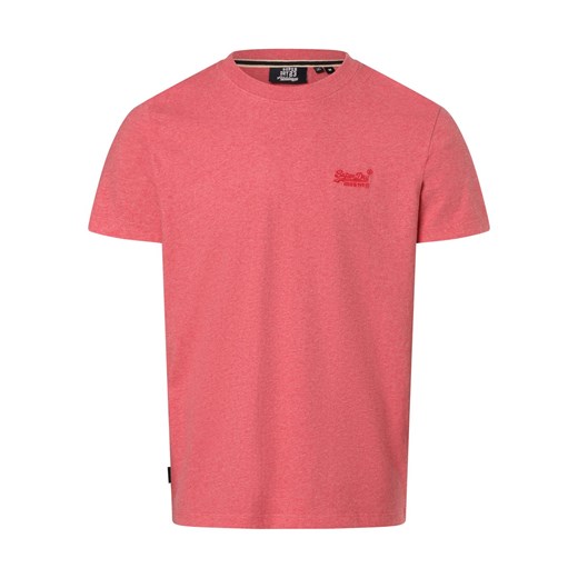 Superdry Koszulka męska Mężczyźni Bawełna wyrazisty róż jednolity ze sklepu vangraaf w kategorii T-shirty męskie - zdjęcie 169421286