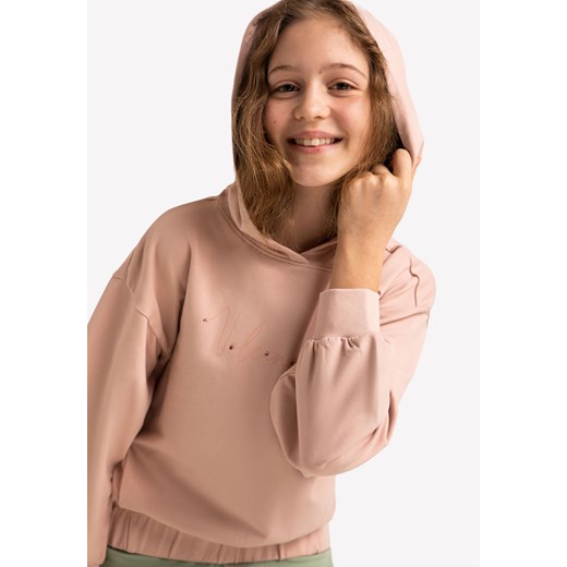Różowa bluza dziewczęca oversize B-MILEY JUNIOR ze sklepu Volcano.pl w kategorii Bluzy dziewczęce - zdjęcie 169421707