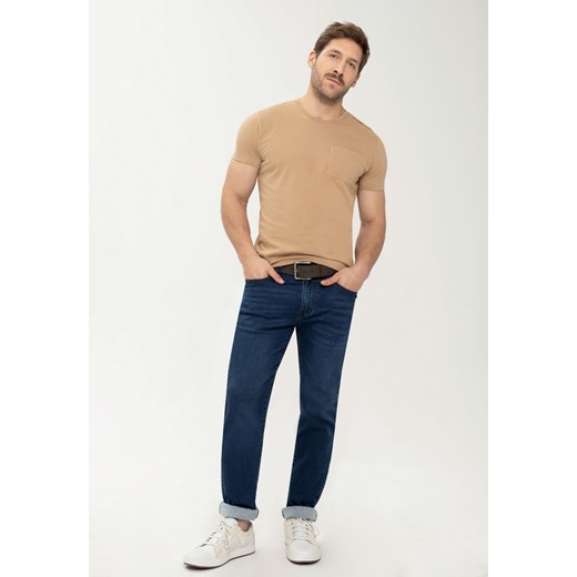 Granatowe jeansy dla mężczyzn, Slim Fit, D-DEXTER 40 Volcano 36-34 Volcano.pl
