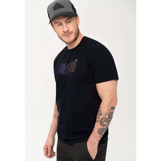 Granatowy męski t-shirt z nadrukiem T-RUNNER Volcano XL Volcano.pl