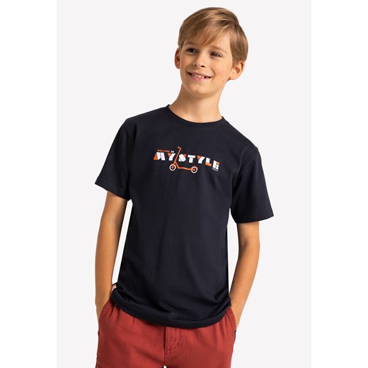 T-shirt chłopięcy z nadrukiem T-SCOOTER JUNIOR ze sklepu Volcano.pl w kategorii T-shirty chłopięce - zdjęcie 169422496