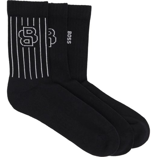 BOSS BLACK Skarpety 3-pack QS Pinstripe 43-46 promocja Gomez Fashion Store