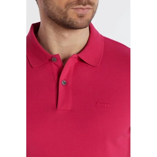 T-shirt męski BOSS HUGO z krótkim rękawem czerwony bawełniany 