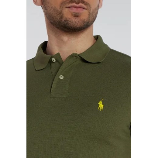 Zielony t-shirt męski Polo Ralph Lauren z krótkim rękawem 