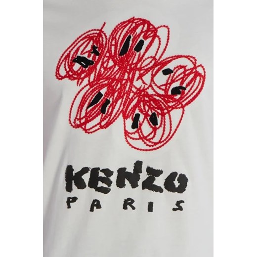 Kenzo t-shirt męski biały z napisem 