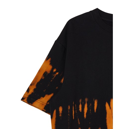 Cropp - Czarna koszulka z efektem tie-dye - czarny Cropp L Cropp