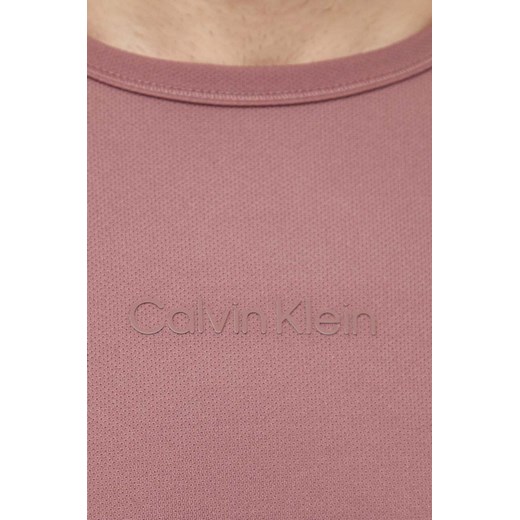 Calvin Klein Performance t-shirt treningowy kolor różowy gładki XL ANSWEAR.com