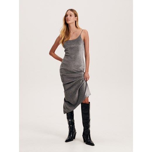 Reserved - Sukienka z połyskującego materiału - srebrny ze sklepu Reserved w kategorii Sukienki - zdjęcie 169428459
