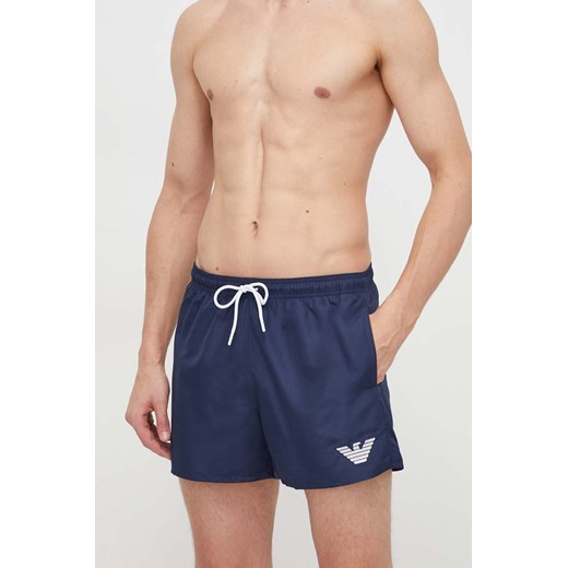 Emporio Armani Underwear szorty kąpielowe kolor granatowy 211752 4R438 ze sklepu ANSWEAR.com w kategorii Kąpielówki - zdjęcie 169442837