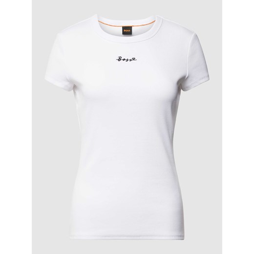 T-shirt z prążkowaną fakturą model ‘Esim’ ze sklepu Peek&Cloppenburg  w kategorii Bluzki damskie - zdjęcie 169443285