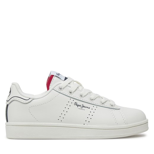 Sneakersy Pepe Jeans Player Basic B PBS00001 Biały ze sklepu eobuwie.pl w kategorii Buty sportowe dziecięce - zdjęcie 169445746