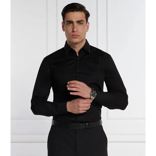 HUGO Koszula Ermo | Slim Fit | stretch ze sklepu Gomez Fashion Store w kategorii Koszule męskie - zdjęcie 169447657