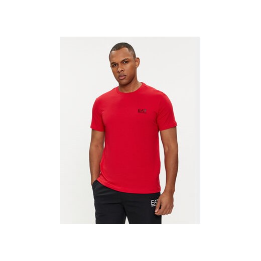 EA7 Emporio Armani T-Shirt 8NPT51 PJM9Z 1461 Czerwony Regular Fit ze sklepu MODIVO w kategorii T-shirty męskie - zdjęcie 169449985