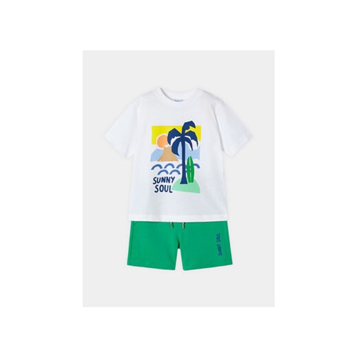 Mayoral Komplet t-shirt i spodenki 3602 Zielony Regular Fit ze sklepu MODIVO w kategorii Komplety chłopięce - zdjęcie 169449986