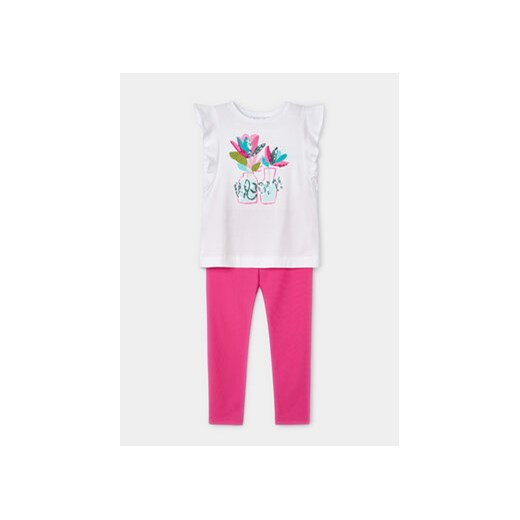 Mayoral Komplet t-shirt i legginsy 3703 Różowy Regular Fit ze sklepu MODIVO w kategorii Komplety dziewczęce - zdjęcie 169450009