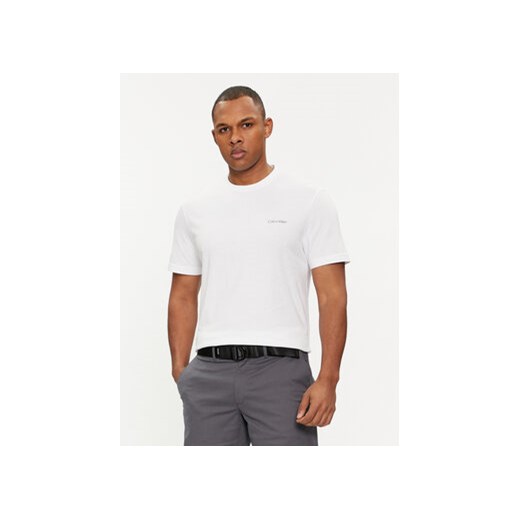 Calvin Klein T-Shirt Angled Back Logo K10K112495 Biały Regular Fit ze sklepu MODIVO w kategorii T-shirty męskie - zdjęcie 169450276