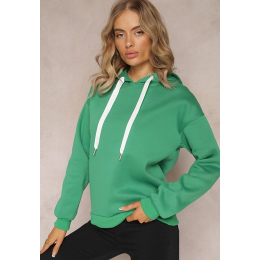 Zielona Wsuwana Bluza z Kapturem Masuze ze sklepu Renee odzież w kategorii Bluzy damskie - zdjęcie 169451936