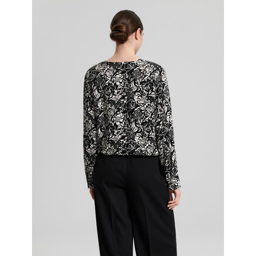 Bluzka damska Sinsay z długimi rękawami w abstrakcyjne wzory 