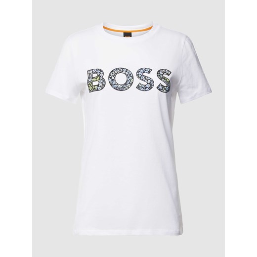 T-shirt z nadrukiem z logo ze sklepu Peek&Cloppenburg  w kategorii Bluzki damskie - zdjęcie 169458868