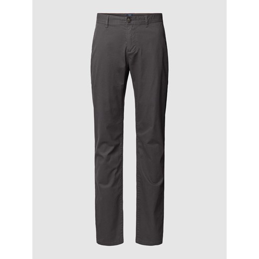 Spodnie materiałowe o kroju slim fit z fakturowanym wzorem ze sklepu Peek&Cloppenburg  w kategorii Spodnie męskie - zdjęcie 169459456
