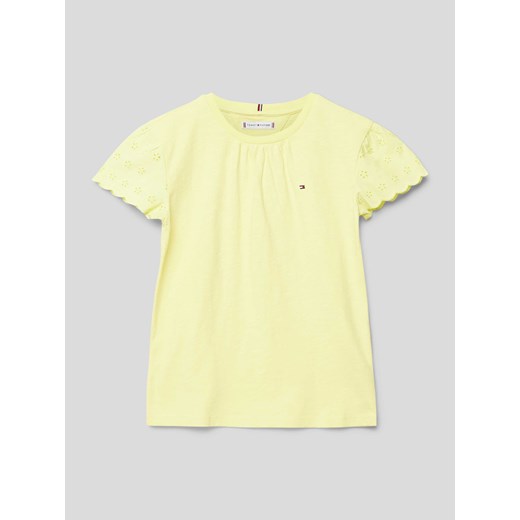 T-shirt z haftem angielskim model ‘BRODERIE ANGLAISE’ ze sklepu Peek&Cloppenburg  w kategorii Bluzki dziewczęce - zdjęcie 169459768