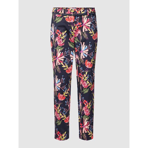 Spodnie materiałowe o kroju slim fit z kwiatowym wzorem Christian Berg Woman 46 Peek&Cloppenburg 