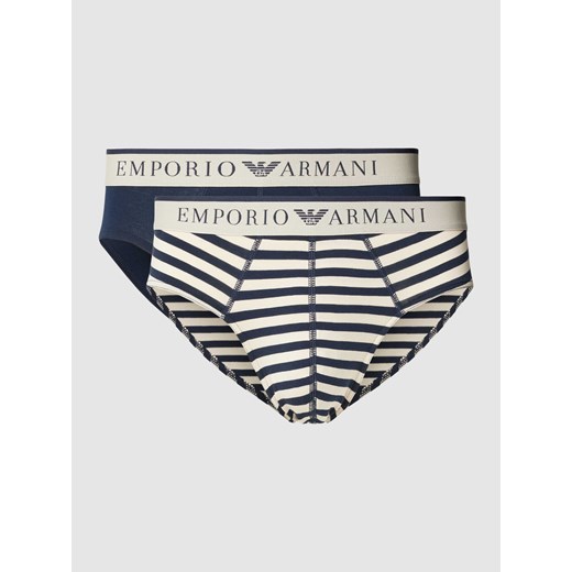 Slipy z pasem z logo w zestawie 2 szt. ze sklepu Peek&Cloppenburg  w kategorii Majtki męskie - zdjęcie 169460376
