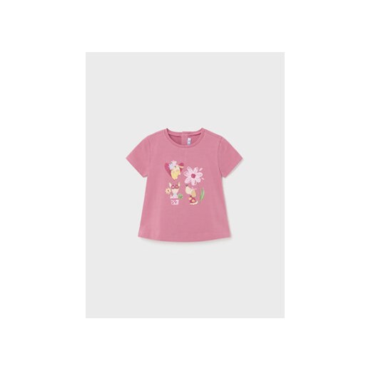Mayoral T-Shirt 1014 Różowy Regular Fit ze sklepu MODIVO w kategorii Koszulki niemowlęce - zdjęcie 169462809