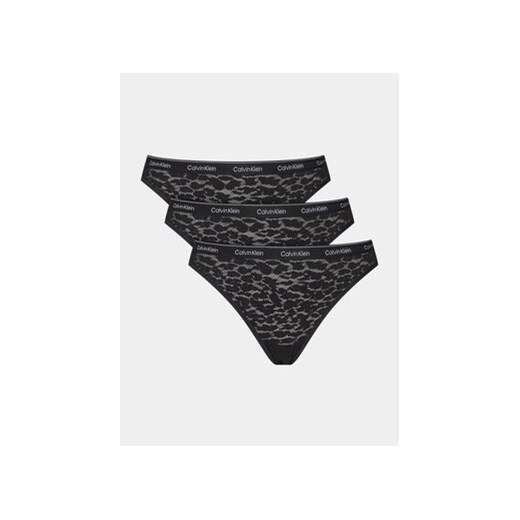 Calvin Klein Underwear Komplet 3 par fig brazylijskich 000QD5225E Czarny ze sklepu MODIVO w kategorii Majtki damskie - zdjęcie 169463149