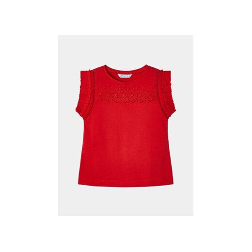 Mayoral Top 3094 Czerwony Regular Fit ze sklepu MODIVO w kategorii Bluzki dziewczęce - zdjęcie 169463238