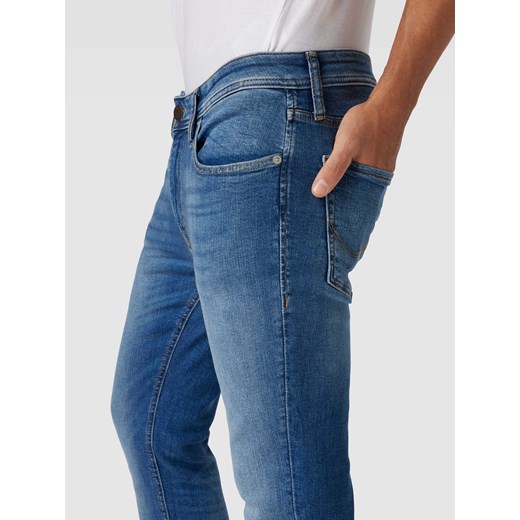 Jeansy o kroju skinny fit z wpuszczanymi kieszeniami model ‘LIAM’ Jack & Jones 34/32 Peek&Cloppenburg 