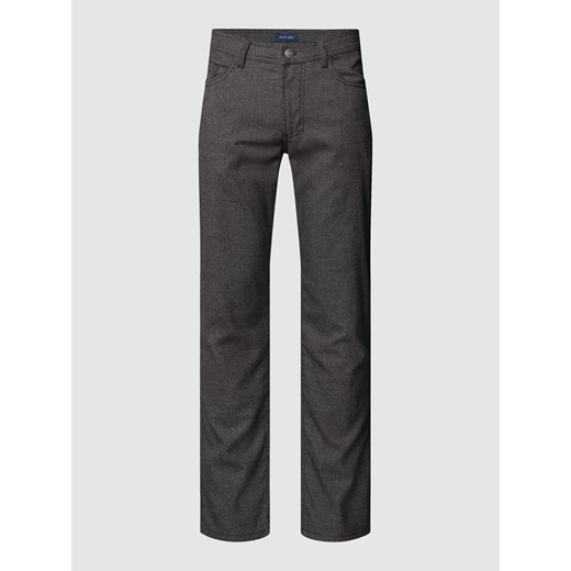 Spodnie materiałowe o kroju regular fit z fakturowanym wzorem ze sklepu Peek&Cloppenburg  w kategorii Spodnie męskie - zdjęcie 169466518