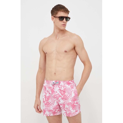 Pepe Jeans szorty kąpielowe kolor różowy ze sklepu ANSWEAR.com w kategorii Kąpielówki - zdjęcie 169470257
