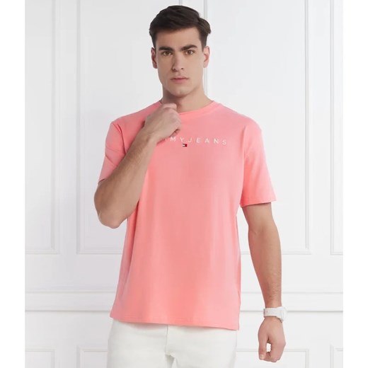 Tommy Jeans T-shirt LINEAR LOGO TEE EXT | Regular Fit ze sklepu Gomez Fashion Store w kategorii T-shirty męskie - zdjęcie 169476368