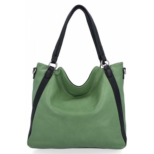 Duże Torebki Damskie Shopper Bag firmy Hernan Jasno Zielone (kolory) ze sklepu torbs.pl w kategorii Torby Shopper bag - zdjęcie 169481507