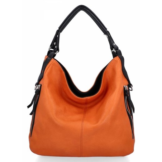Duże Torebki Damskie XL firmy Hernan Pomarańczowe (kolory) ze sklepu torbs.pl w kategorii Torby Shopper bag - zdjęcie 169481618
