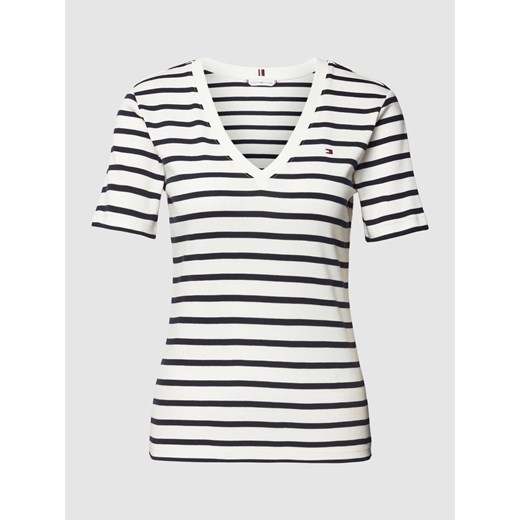 T-shirt z dekoltem w serek ze sklepu Peek&Cloppenburg  w kategorii Bluzki damskie - zdjęcie 169484345